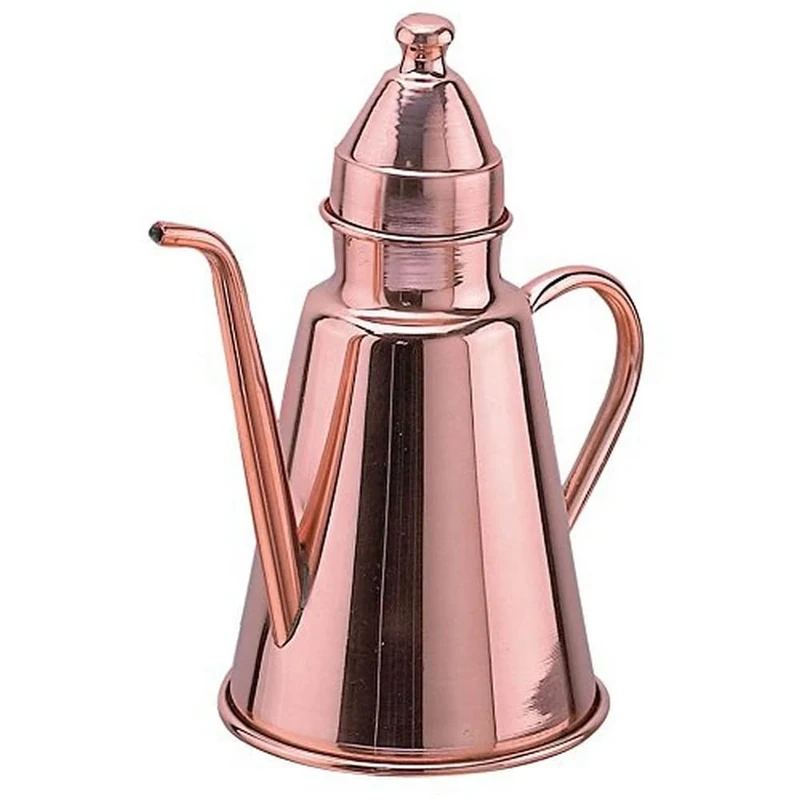 Pentole Agnelli Copper Oil Pourer With Lid And Hem Drop Saves, 1 Litre