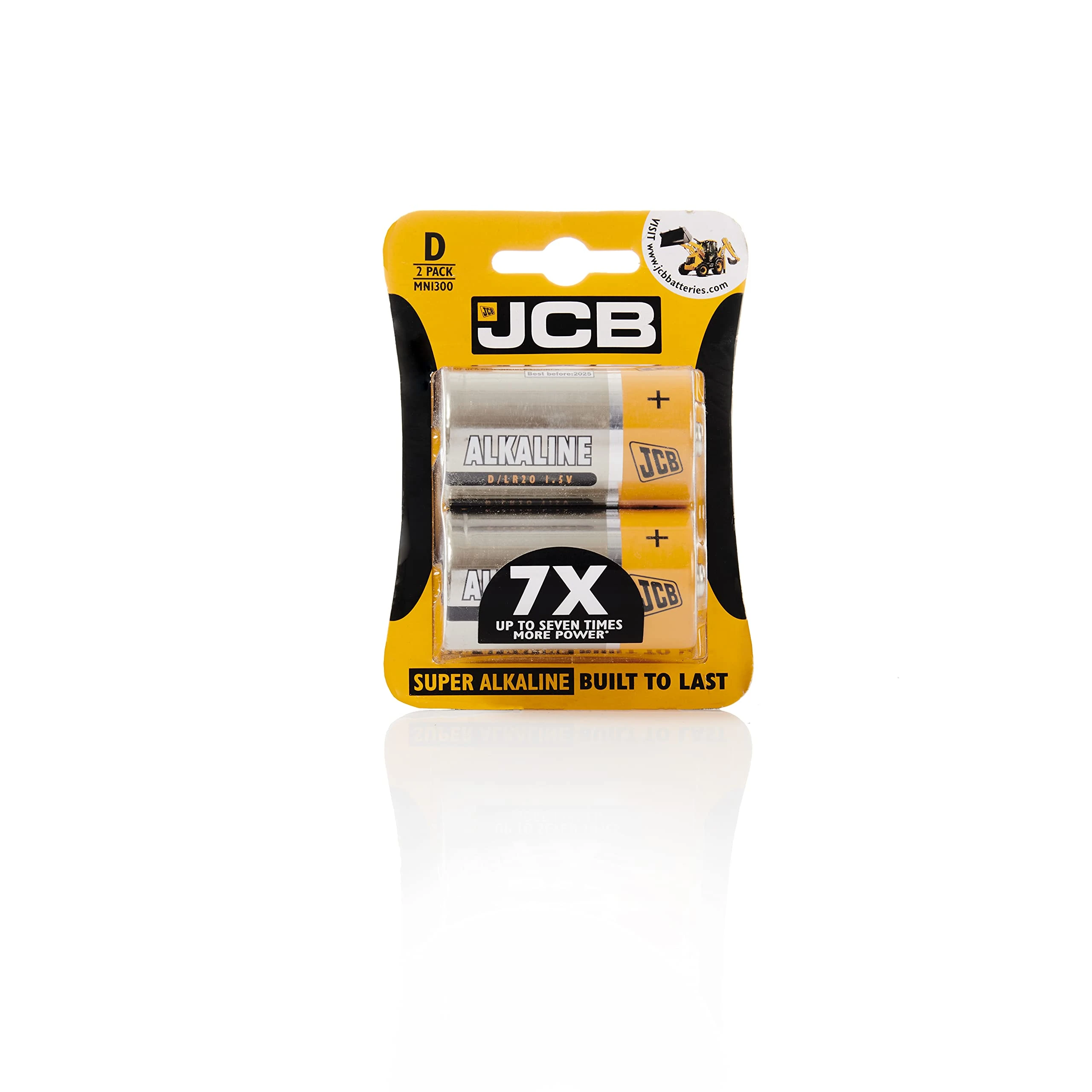 S5340 JCB D Size Super Alkaline Batteries - Pack of 2