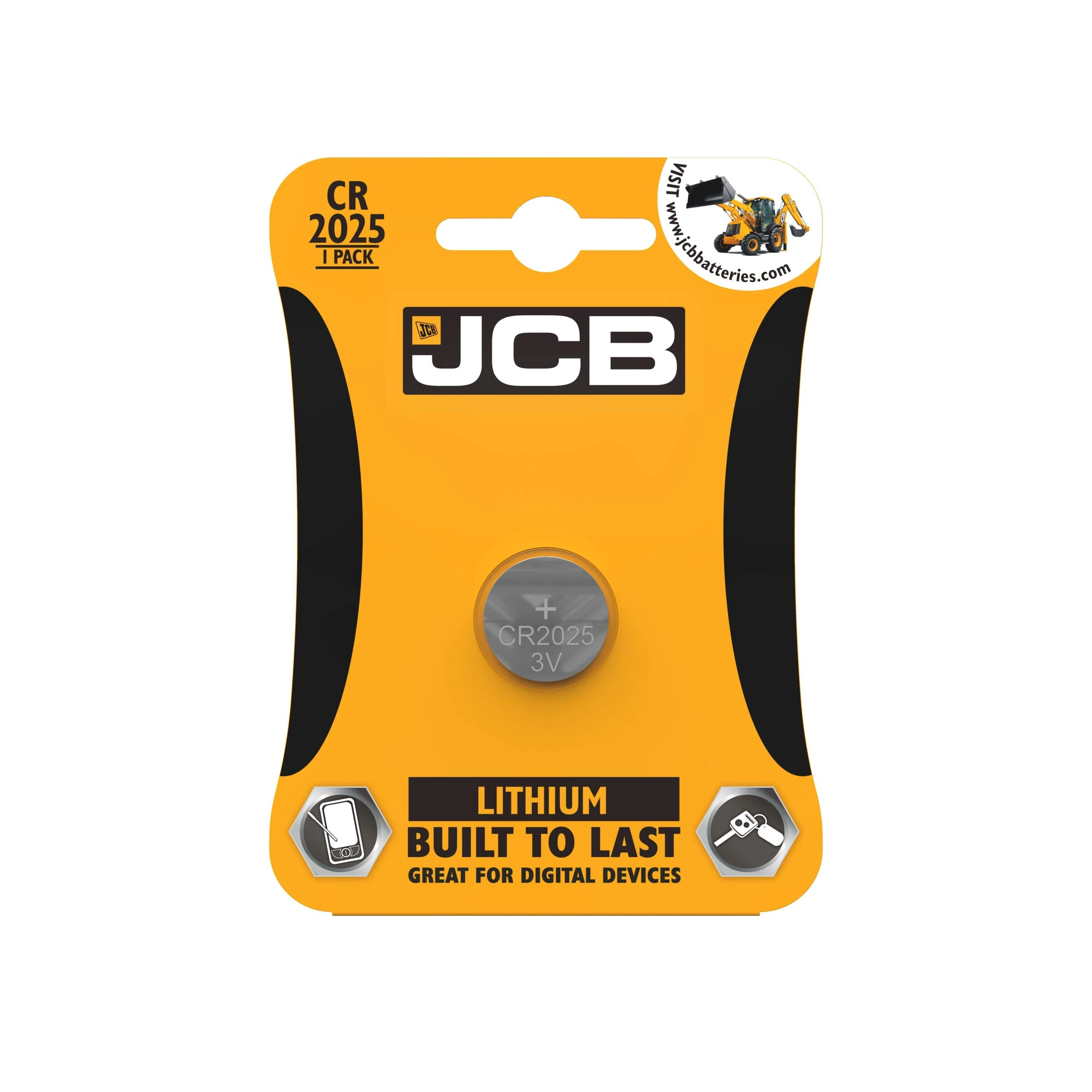 S5346 JCB CR2025 Lithium Coin Cell Battery - Pack of 1