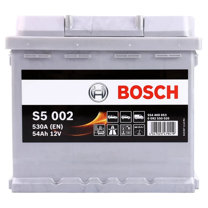 Bosch S5002 - Car Battery - 54A/H - 530A - Lead-Acid Technology - for Vehicles without Start/Stop System
