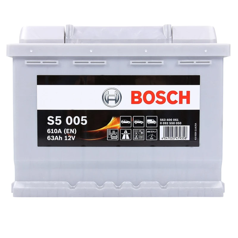Bosch S5005 - car battery - 63A/h - 610A - lead-acid technology - for vehicles without Start/Stop system - Type 027