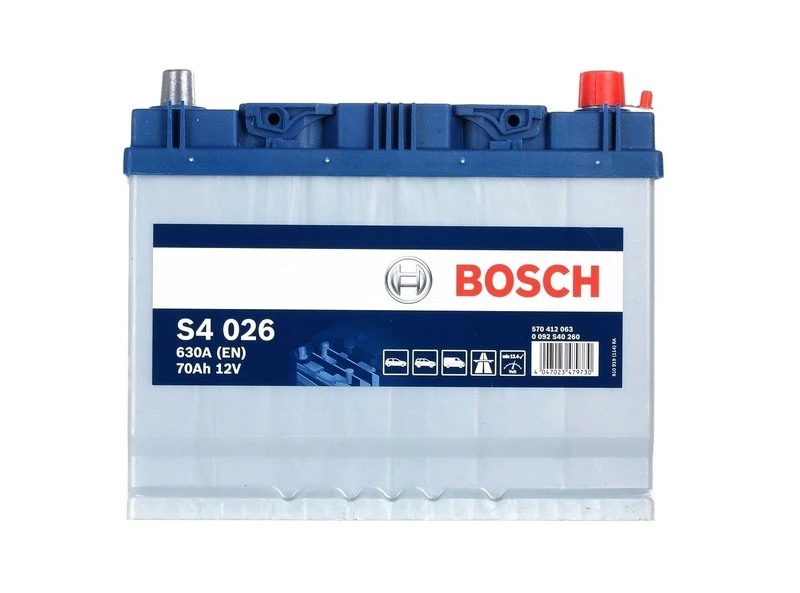Bosch S4026 - Car Battery - 70A/H - 630A - Lead-Acid Technology - for Vehicles without Start/Stop System
