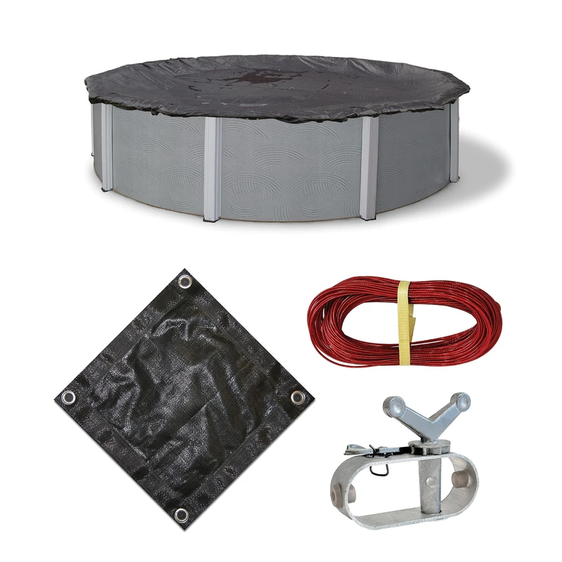 Blue Wave 28-ft Round Rugged Mesh Above Ground Pool Winter Cover - Image 1