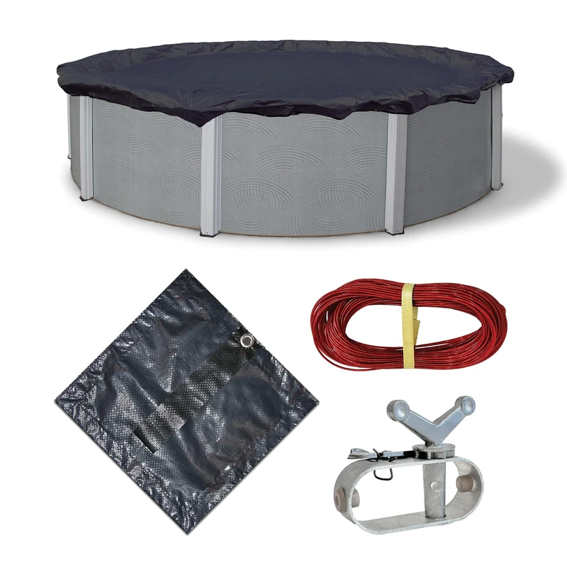 Blue Wave Bronze 8-Year 30-ft Round Above Ground Pool Winter Cover - Image 1