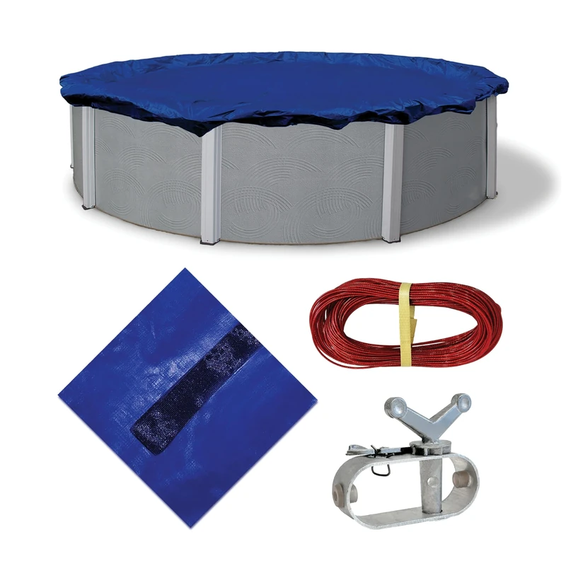 Blue Wave Gold 15-Year 28-ft Round Above Ground Pool Winter Cover - Image 1