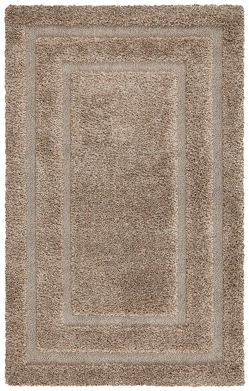 Safavieh Shaggy Indoor Woven Rectangle Area Rug, Florida Shag Collection, SG454, in Beige/Beige, 99 x 160 cm for Living Room, Bedroom or Any Indoor Space