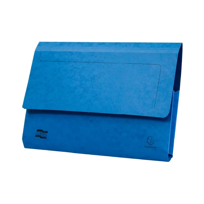 Exacompta Europa Document Wallets, 265 gsm, Foolscap - Blue, Pack of 25