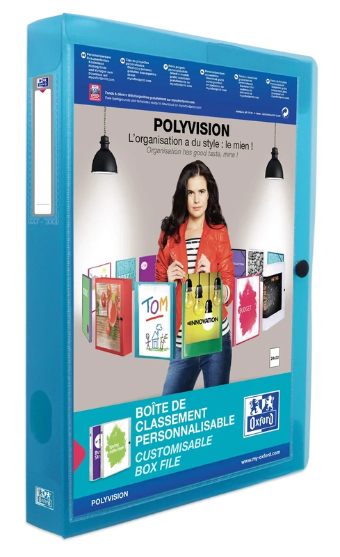 Elba A4 Polyvision Box File - Clear