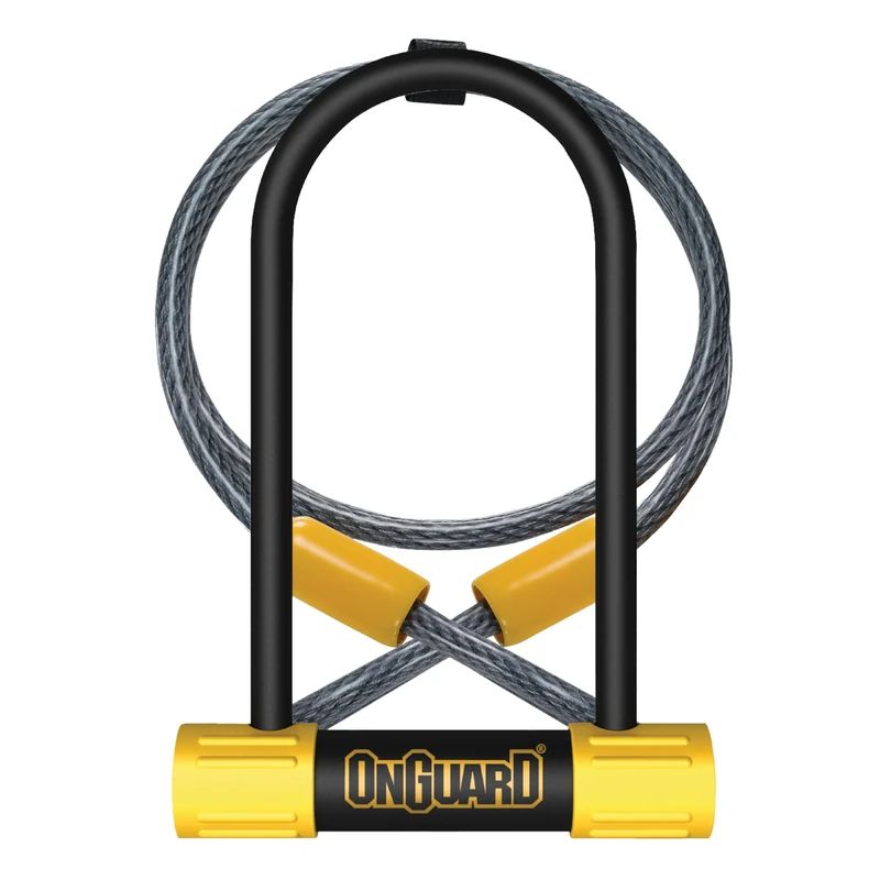 OnGuard 45008015M Bulldog Medium DT Bicycle Lock, Black/Yellow, 3.55" X 6.90