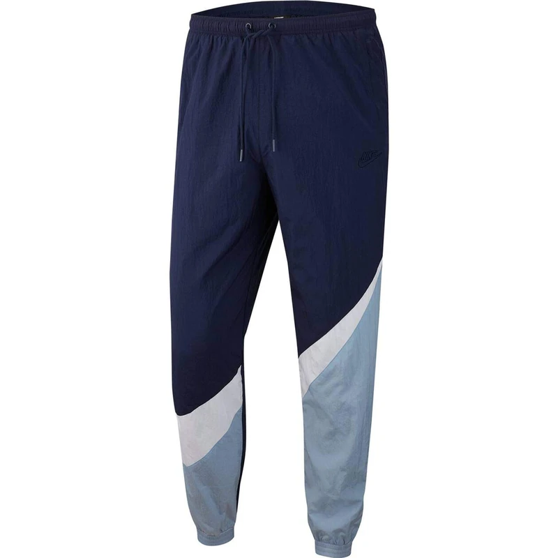 Nike Men M NSW HBR WVN STMT Pants - Obsidian/White/Indigo Fog, Large