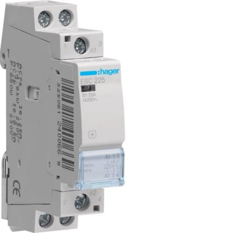 Hager ESC225S Contactor Quiet, 25 A, 2 NA, 230 V