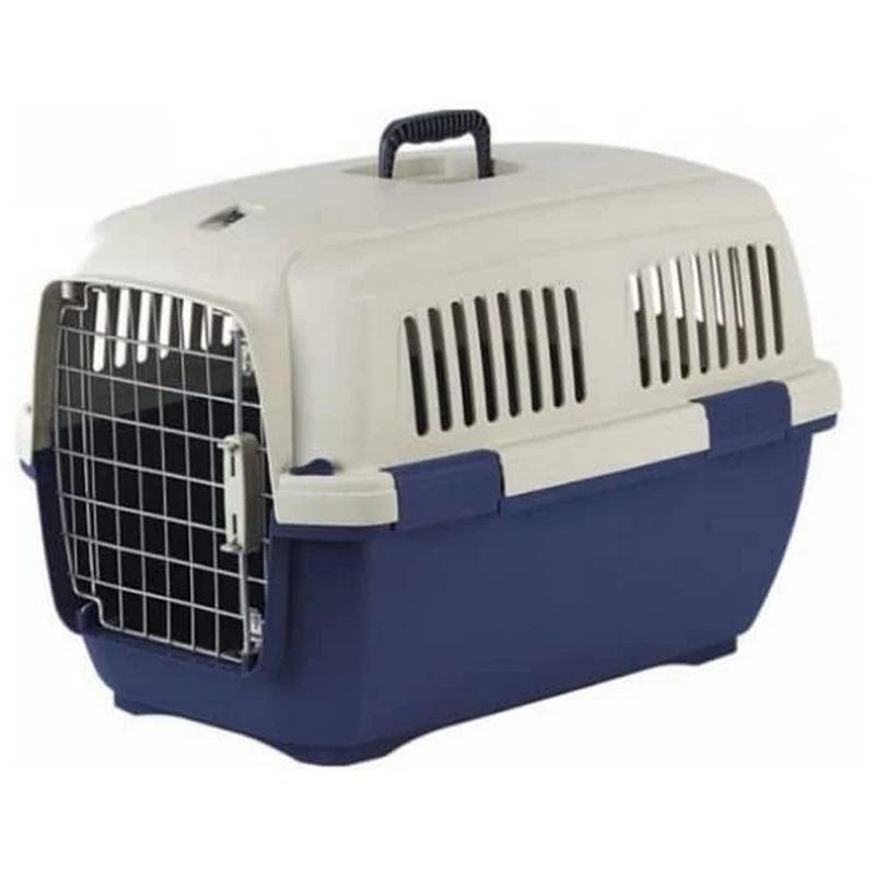 Krutex Marchioro Cayman Clipper to Transport Case for Dogs and Cats, Blue/Beige
