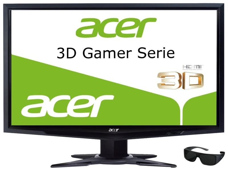 acer GR235HAbmii 23 inch Full HD 3D LED TFT Monitor - Black (VGA, HDMI, 1920 x 1080, 100000000:1, 2ms, 250cd/m2)