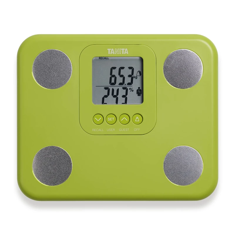 TANITA BC-730 Lightweight Compact Innerscan Body Composition Monitor Easy to Read Display 9 Measurements Green