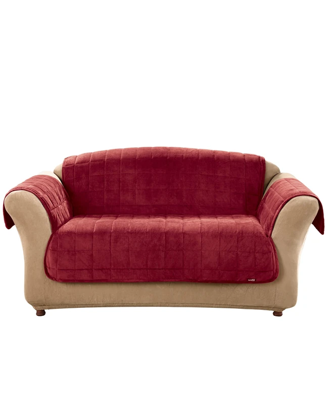 Sure Fit Deluxe Loveseat Pet Throw, Burgundy