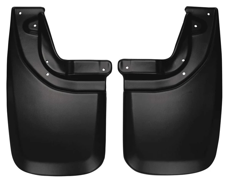 Husky Liners - Rear Mud Guards | 2005-2015 Toyota Tacoma w/OEM Fender Flares & Mud Guards, Rear Set - Black, 2 Pc. | 57931