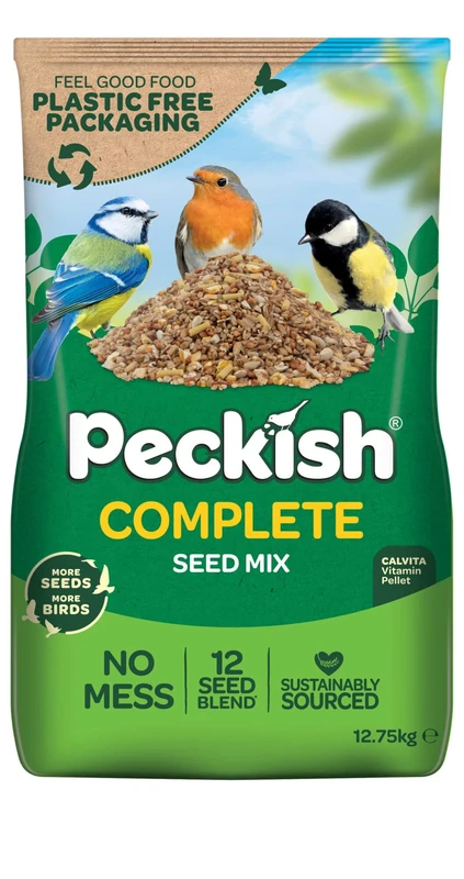 Peckish Complete Seed and Nut No Mess Wild Bird Food Mix, 12.75kg