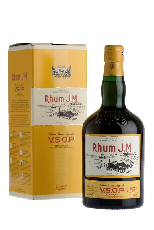 JM Rhum J.M. VSOP Vieux Agricole Rum: Aged Rhum Agricole AOC/Distilled, aged and bottled in Martinique / 43% vol, 70cl