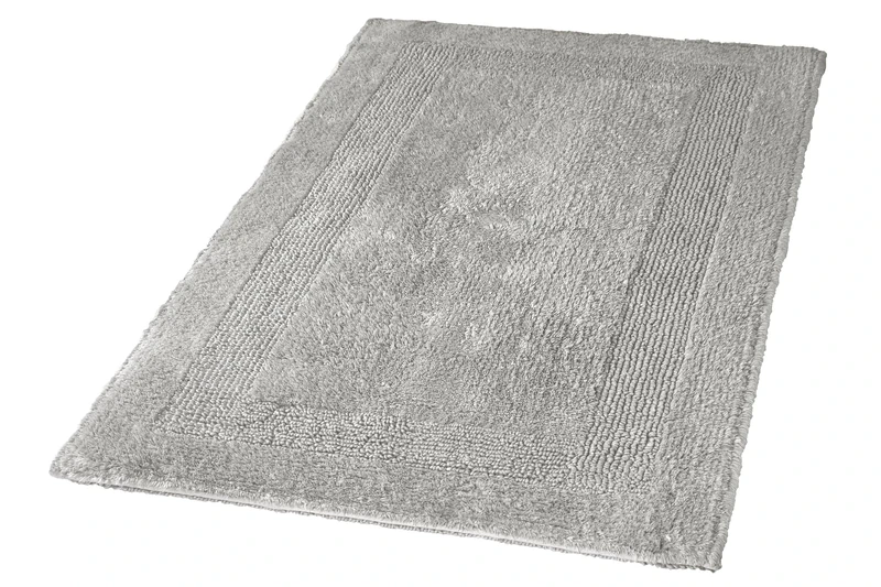 Kleine Wolke 80 x 140 cm 100 Percent Cotton Bath Rug, Silver/Grey