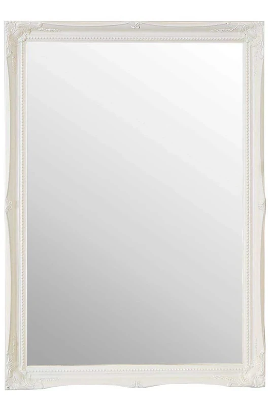 FRAMES BY POST New Large Shabby Chic Style Swept Bevelled OVERMANTLE Wall/Hall Mirror-Price Includes Standard DELIVERY, 34" X 24", White