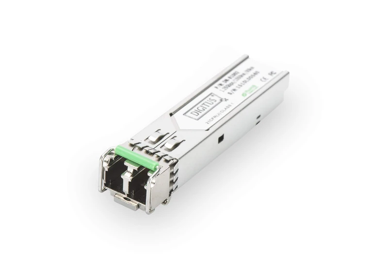 DIGITUS Mini GBIC SFP Transceiver Module for Gigabit Switch/Single Mode/Laser Product / 1 x 1550nm LC Duplex Connector / 850nm Wavelength/for a Distance of up to 80 Km