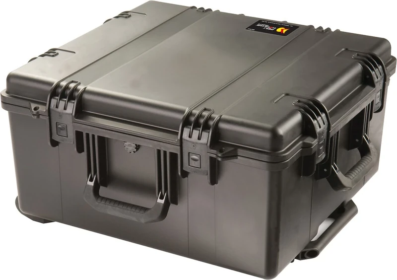 PELI Storm IM2875 Crushproof Transport Case With Wheels and Telescopic Handle, Watertight and Dustproof, 127L Capacity, Made in US, No Foam, Black