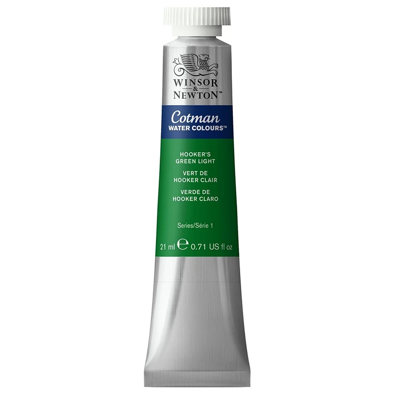 Winsor & Newton 308314 Cotman 21ml Water Colour Tube - Hooker's Green Light