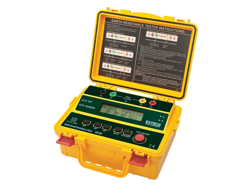 Extech Instruments GRT300 Earth Ground Resistance Tester with 4 Wire