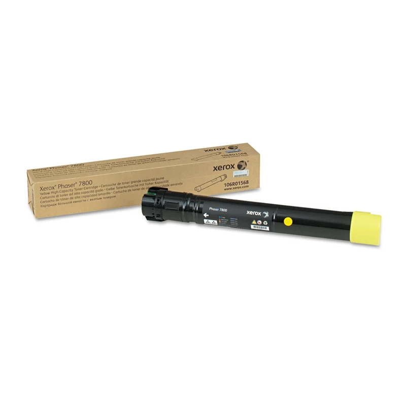 Xerox Genuine Phaser 7800 Yellow High Capacity Toner Cartridge (17,200 Pages) - 106R01568