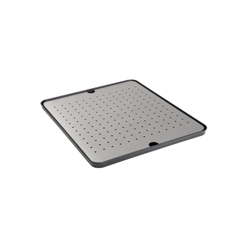 BLANCO Drip Tray, Made of High-Quality Plastic with Stainless Steel Insert, Black, 425 x 365 mm