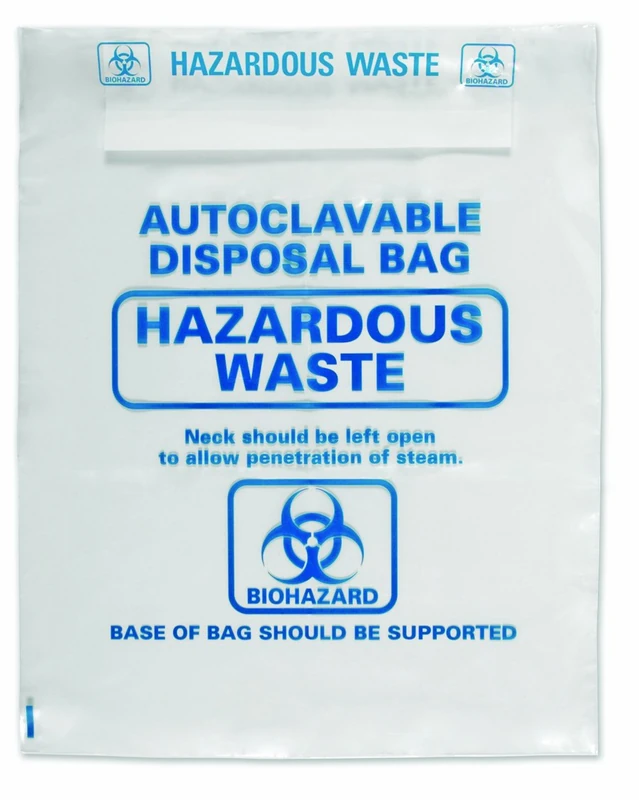 Heathrow Scientific HD1002C Autoclave Bags, Polypropylene, 610 mm Width x 810 mm Length, Clear (Pack of 200) - Image 1