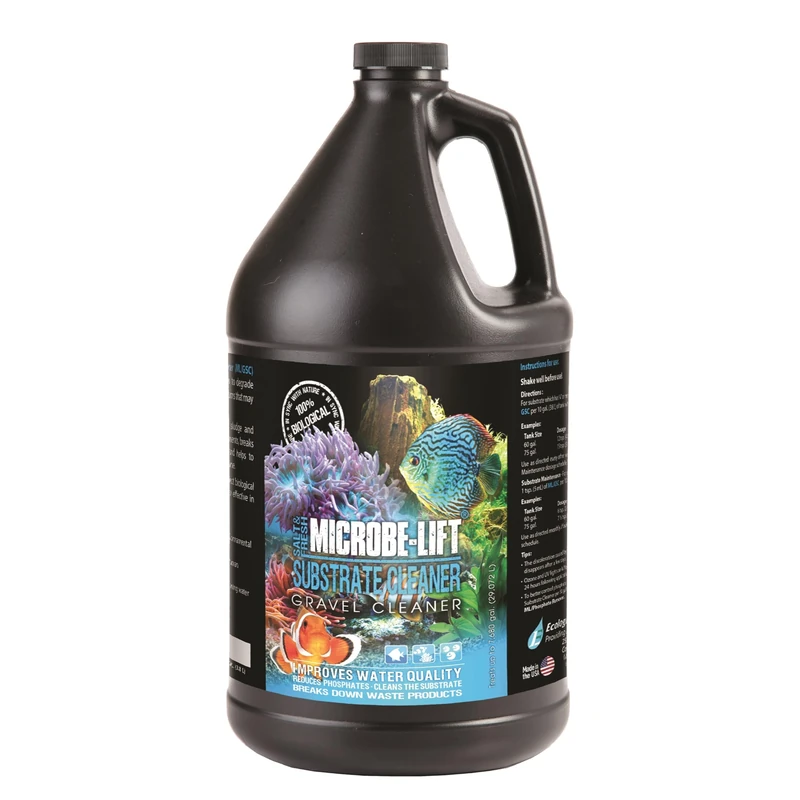 MICROBE-LIFT Substrate Cleaner - 3785 ml - 100% Organic Floor Cleaning for Sea & Freshwater Aquariums, Removes Sum & Grime, Supports Healthy Aquarium Life