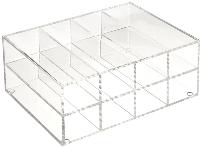 Heathrow Scientific HD23263B Horizontal Rack for 80-Well Microtube Racks, Acrylic, 310 mm Length x 236 mm Width x 122 mm Height, Clear