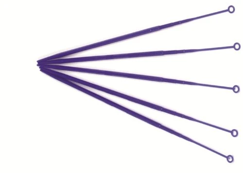 Heathrow Scientific HD81121A Disposable Inoculating 1 microliter Sterile Loop, Flexible Polypropylene, 4mm Diameter x 200mm Length, Blue (Pack of 1000)