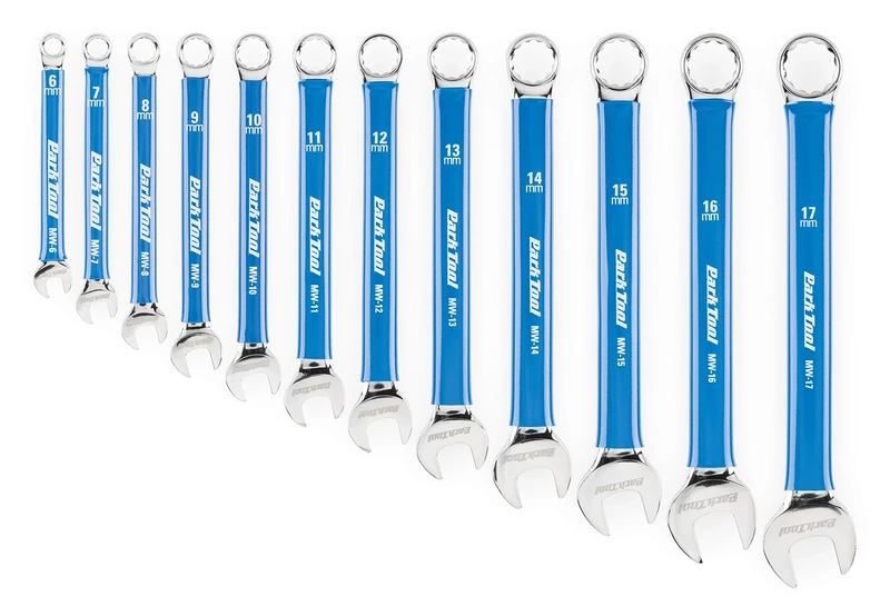 Park Tool MWSET-2 Metric Wrench Set Tool 6 - 7 - 8 - 9 - 10 - 11 - 12 - 13 - 14 - 15 - 16 - 17 mm,Blue