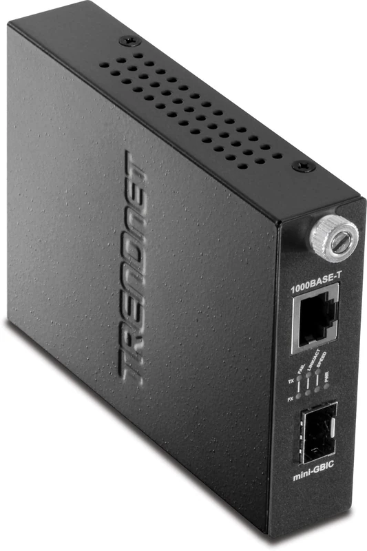TRENDnet 100/1000Base-T to SFP Fibre Media Converter, Fibre to Ethernet Converter, RJ-45,Multi(SX) or Single-Mode(LX) 100Base-FX/1000Base-SX/LX Mini-GBIC Slot, TFC-1000MGA