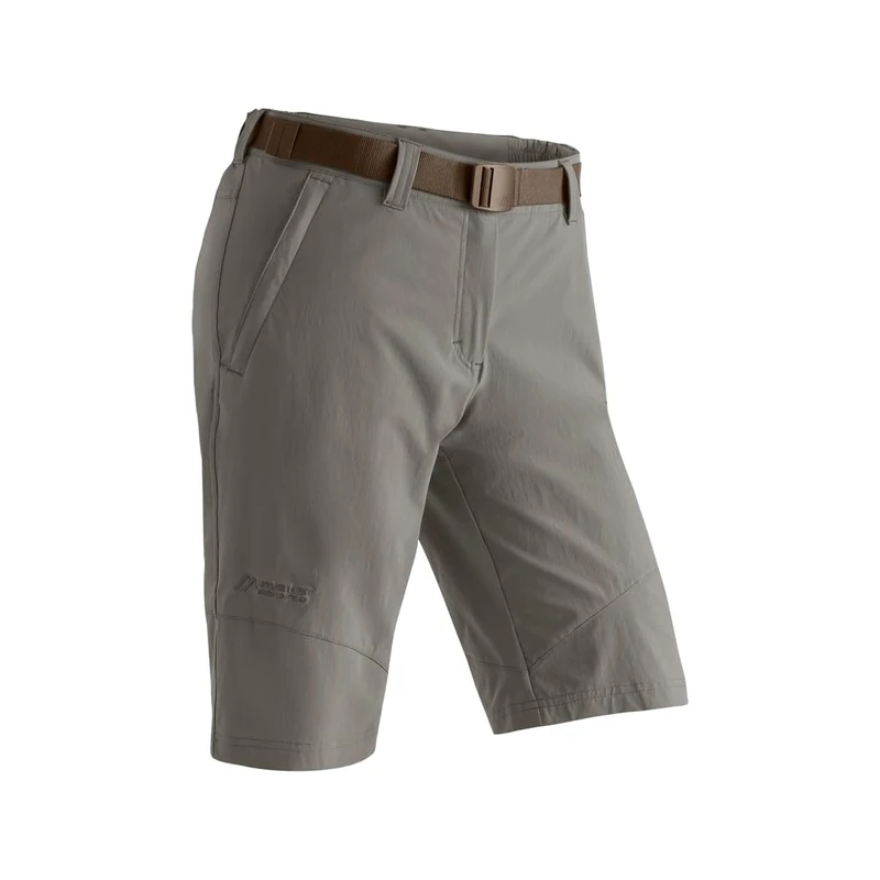 maier sports Lawa, Women's Short Hiking Trousers, Water-Repellent Bermuda Shorts for Trekking and Hiking, PFC-Free, mSTRETCH pro 4 & dryprotec Teak