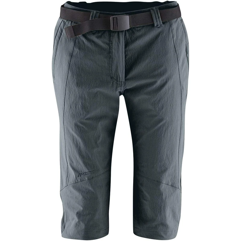 maier sports Kluane, Women's Short Hiking Trousers, Water-Repellent Outdoor Trousers for Trekking and Hiking, PFC-Free, mSTRETCH pro 4 & dryprotec Graphite