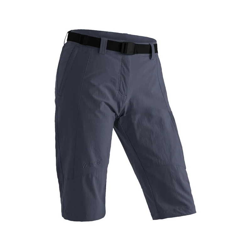 maier sports Kluane, Women's Short Hiking Trousers, Water-Repellent Outdoor Trousers for Trekking and Hiking, PFC-Free, mSTRETCH pro 4 & dryprotec Graphite