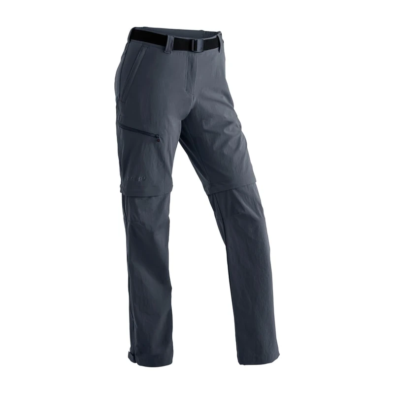 maier sports NATA, Women's Hiking Trousers, Water-Repellent Outdoor Trousers for Trekking and Hiking, Handy T-Zip-Off Function, PFC-Free, mSTRETCH pro 4 & dryprotec Graphite - Image 1