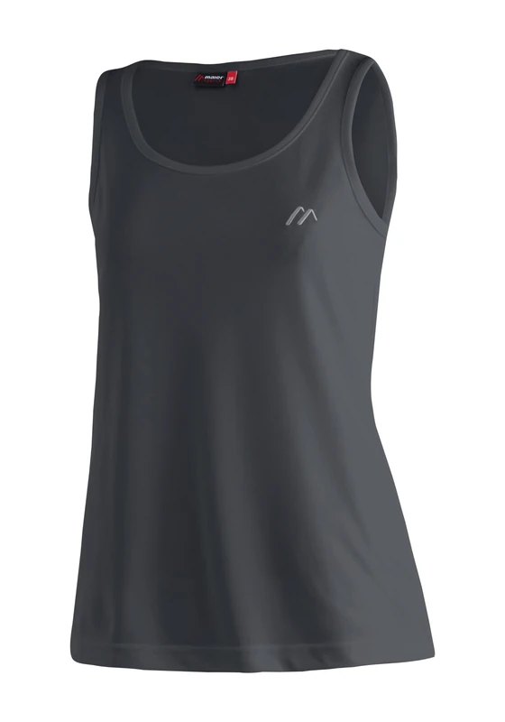 maier sports Petra, Sleeveless Women's T-Shirt, Outdoor Shirt with Round Neck for Hiking and Leisure, Dryprotec Technology, Breathable, NFC chip for Easy Recycling Black