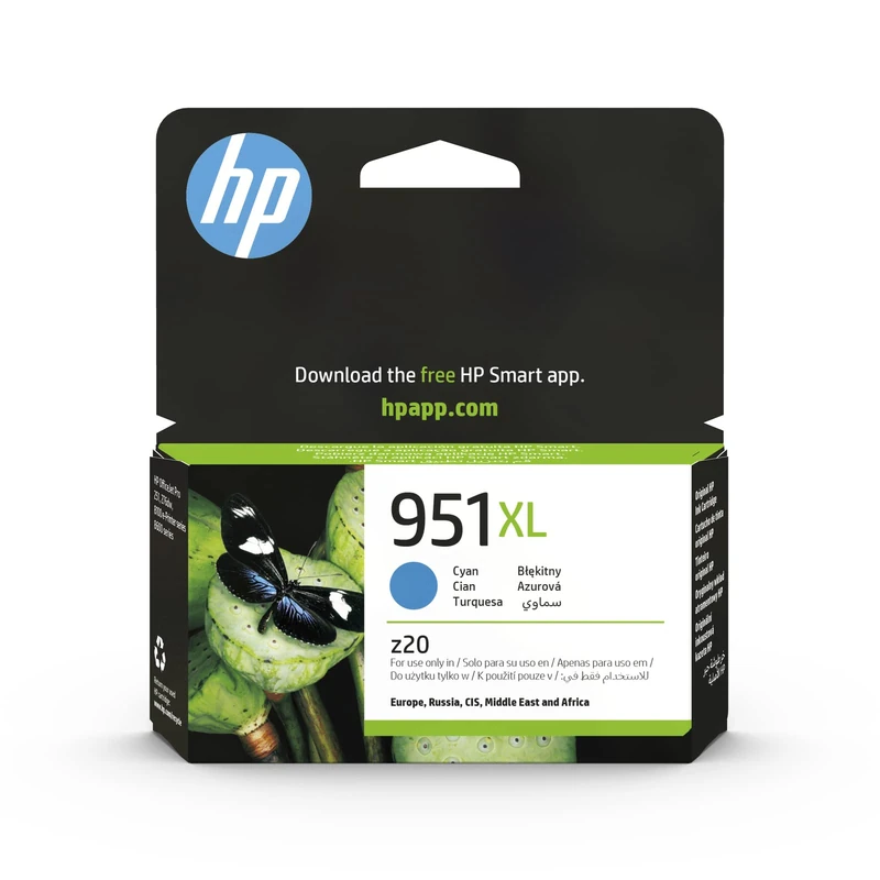HP CN046AE 951XL High Yield Original Ink Cartridge, Cyan, Single Pack