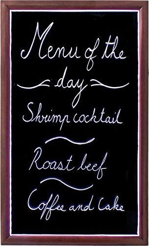 Securit LB-DB-62 62 x 100cm LED Chalk Board