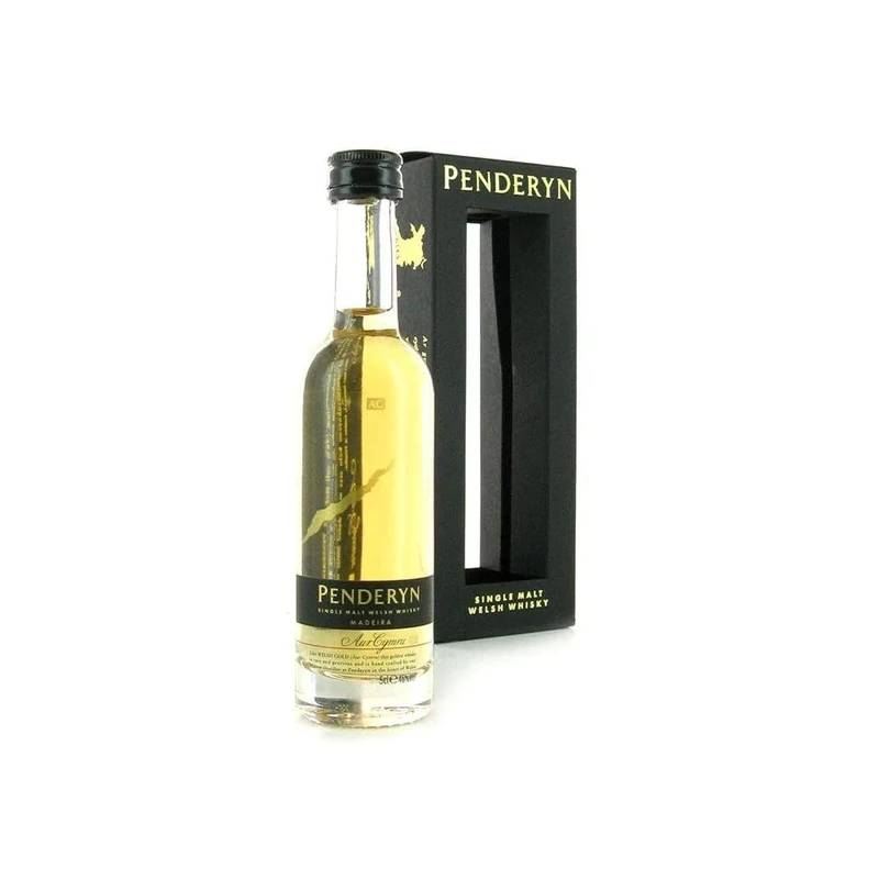 Penderyn Madeira Single Malt Welsh Whisky 46% ABV, 5cl Bottle in a Gift Box