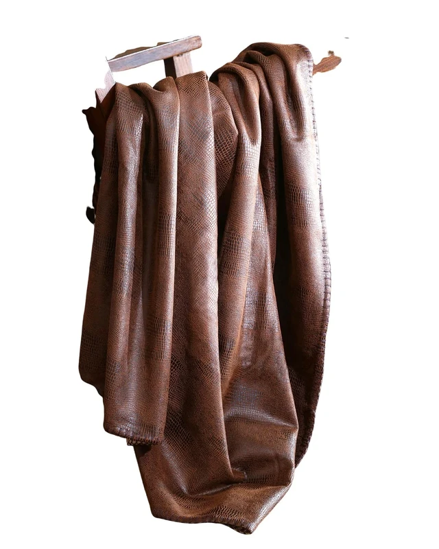 CARSTENS, INC. Throw Blanket, Polyester Suede, Brown, One Size