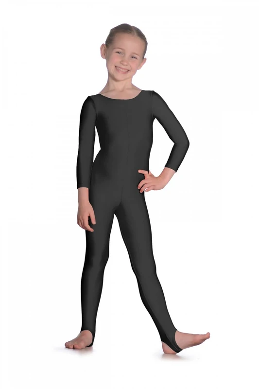 Roch Valley Long Sleeve Nylon/Lycra Catsuit Age 9-10 Black