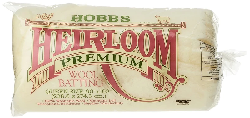 Hobbs Heirloom Washable Wool: 90 x 108in (Queen), Blends, White - Image 1