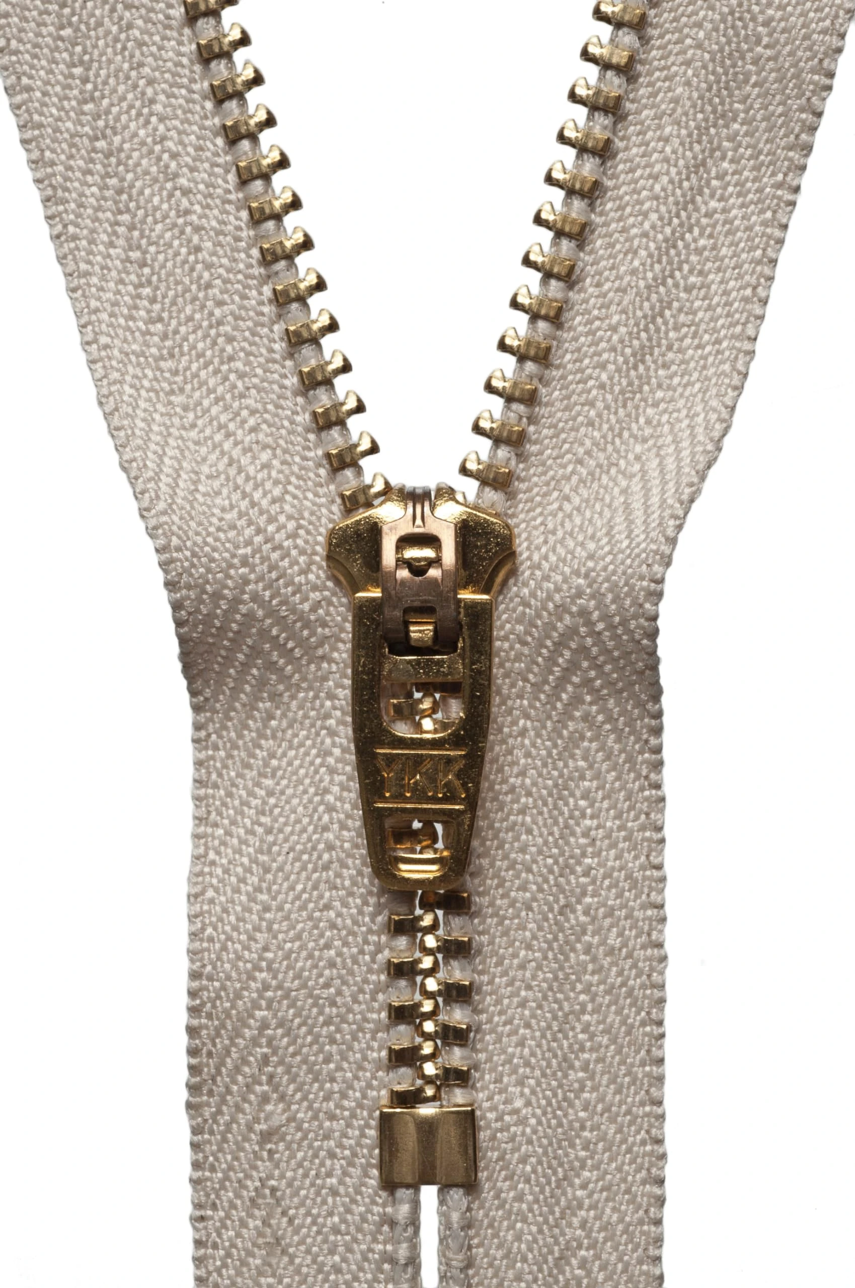YKK Semi-Auto Lock Zip, No. 572 Beige, 20 cm Length