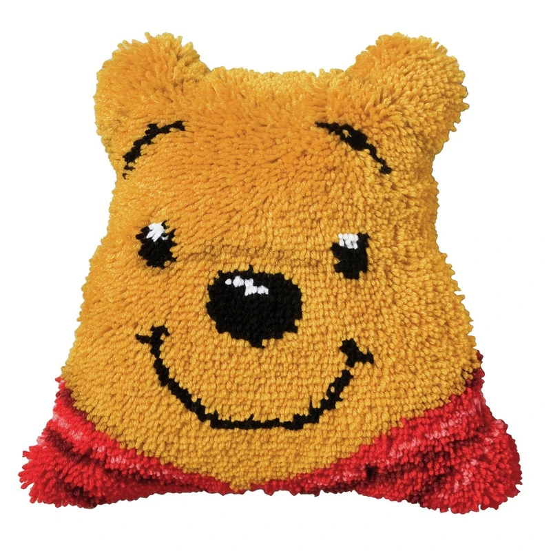 Vervaco Winnie The Pooh Shaped Cushion Latch Hook Kit, Multi-Colour