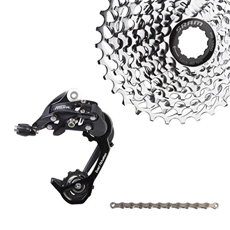 Sram Rival WiFLi Climber Kit (Rear Derailleur Medium Cage, Pg-1050 Cassette 10 Speed 11-32T, Pc1051 10Sp Chain) - Image 1